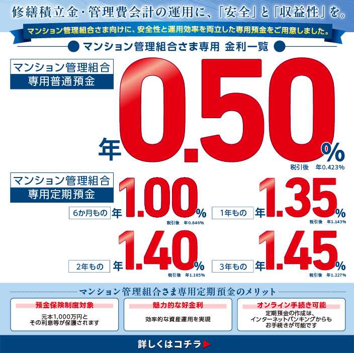 マンション管理組合専用預金