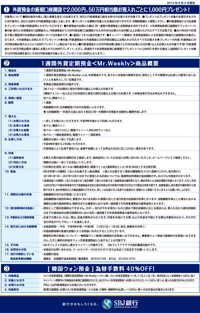 外貨預金フェスタ概要