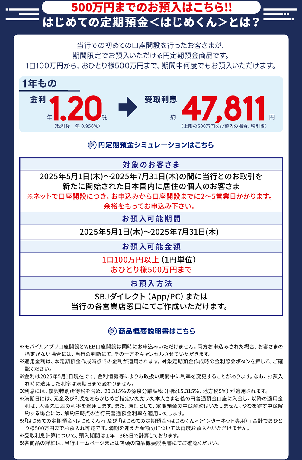 はじめての定期預金はじめくんとは？