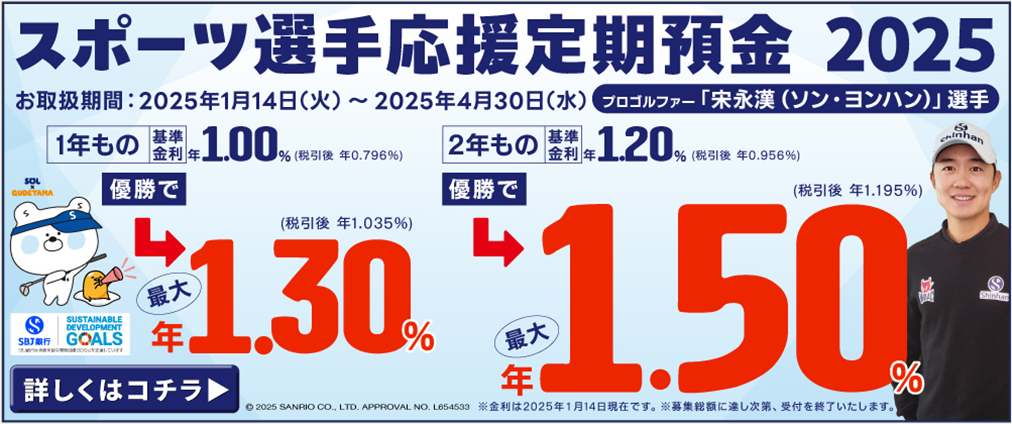 スポーツ選手応援定期預金2025キャンペーン